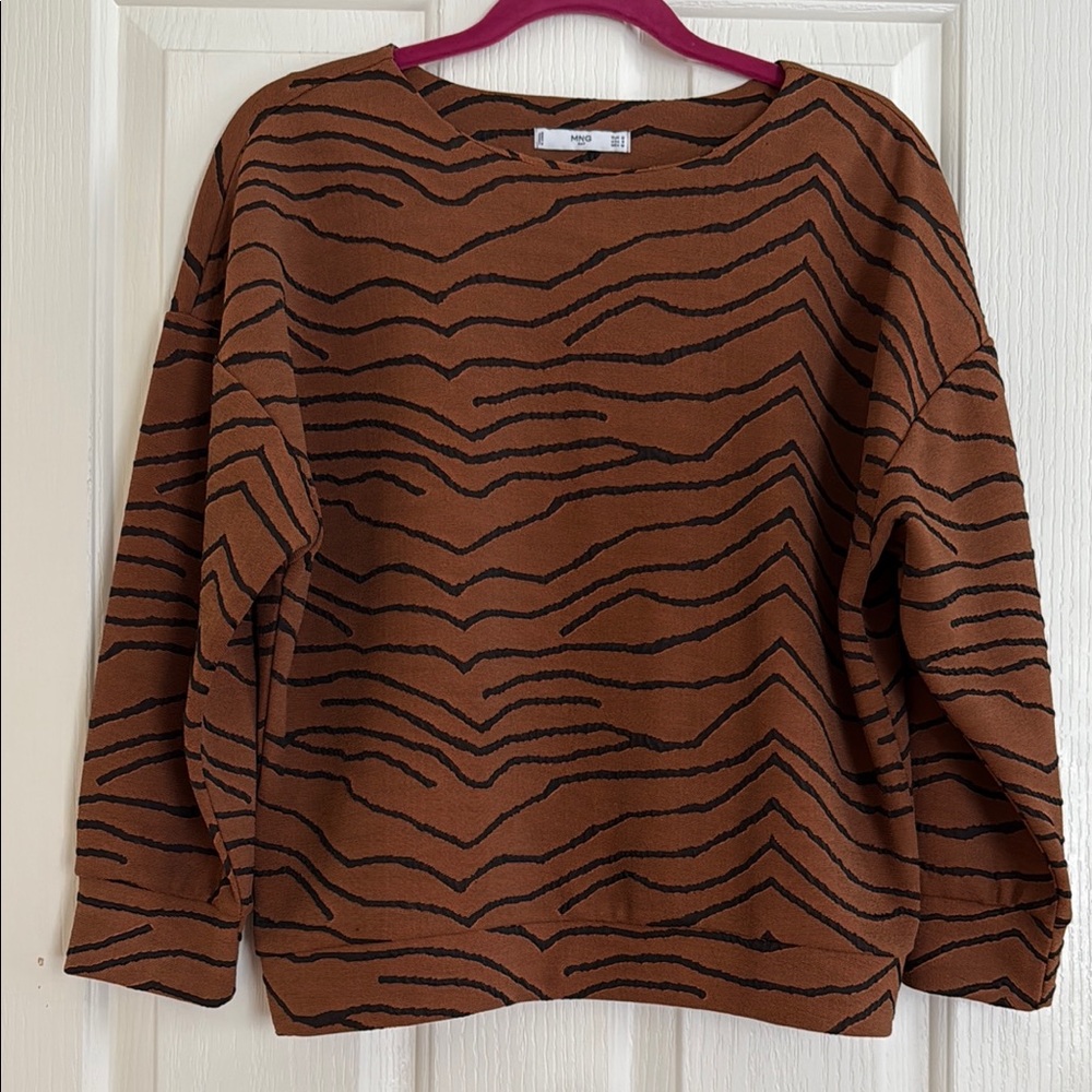 Mango Brown and Black Top